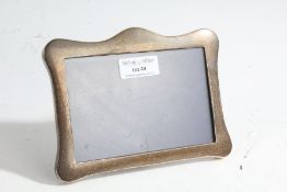 Sterling silver photograph frame, stamped 925, 16cm wide, 12cm tall