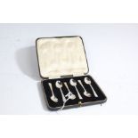 Set of six George VI silver coffee spoons, Sheffield 1938, maker Thomas Bradbury & Sons Ltd. with