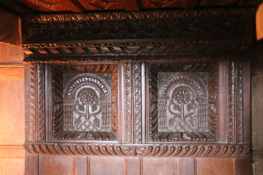 A rare Elizabeth I oak tester bed, circa 1580 Having a twelve-panelled tester, each panel carved - Image 2 of 9