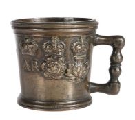 A fine and rare Queen Anne bronze Exchequer-standard measure, of pint capacity, dated 1707 With