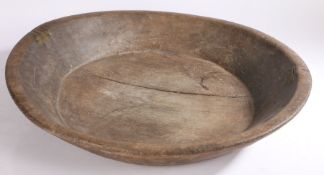 A large 'sycamore' platter or shallow bowl, With flat base, 61cm x 64cm Provenance: Doughton