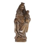 After the Medieval, a resin figure of the Virgin & Child Modelled as the Crowned Virgin (Queen of