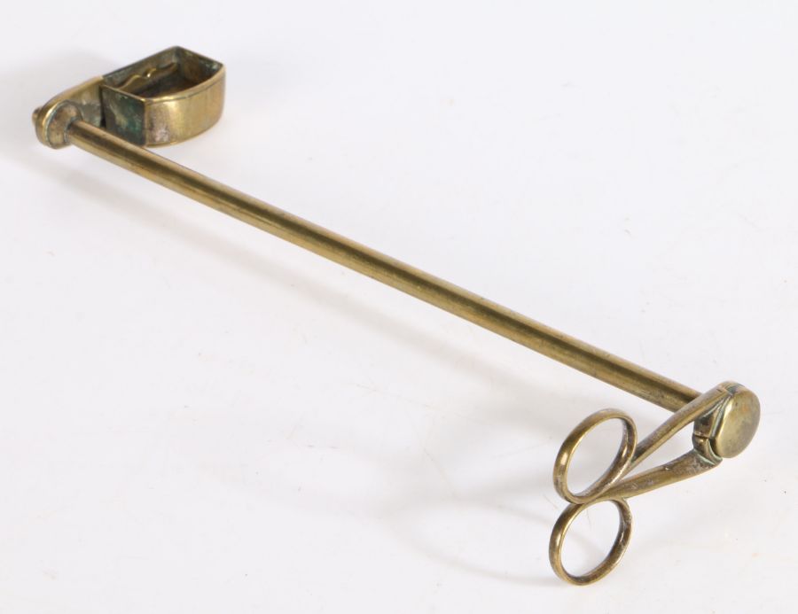 A rare George III brass chandelier candle-snuffer, circa 1780 The handles of scissor form, the - Image 2 of 2
