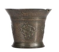A mid-17th century bronze mortar, unidentified Norfolk foundry , circa 1640 Cast with Renaissance-