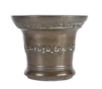 A small mid -to late 17th century bronze mortar, by the Whitechapel foundry, London, circa 1650-80