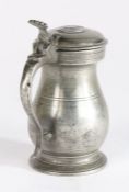 A 19th century Imperial two-glass dome-lidded baluster measure, Glasgow, circa 1830 The lid centred
