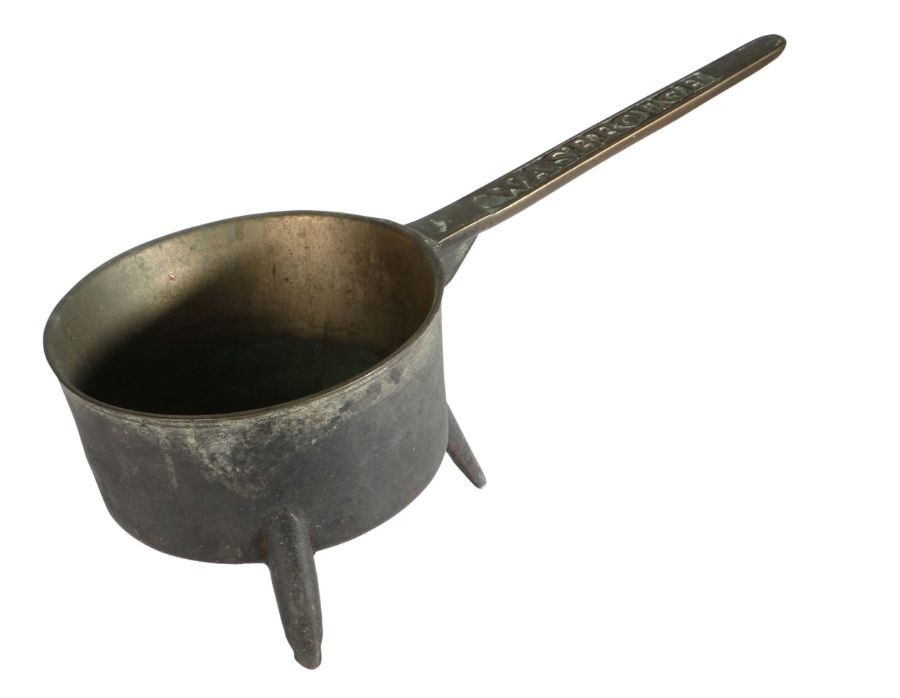 A large bronze skillet, by the Wasbrough Foundry, Bristol (fl.1793-1826), circa 1800 Of typical