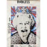 Endless (Contemporary), The Queen & Culture Exhibition poster, signed and dated 2020, 60 x 42cm,