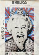 Endless (Contemporary), The Queen & Culture Exhibition poster, signed and dated 2020, 60 x 42cm,