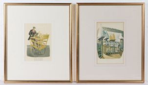 Eric William Ravilious (British, 1903-1942) 'Model Ships and Railways' & 'Knife Grinder' two