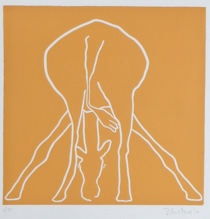 Jane Bristowe (British, Contemporary) Giraffe signed, dated '10 and numbered 1/75 (to lower margin),