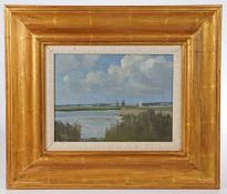 Campbell Archibald Mellon R.O.I, R.B.A (British, 1878-1955) View at Thurne, Norfolk signed (lower