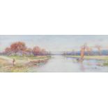 P Tatham (British, Early 20th Century) 'River Yare, Norfolk' signed and dated 1910 (lower right),