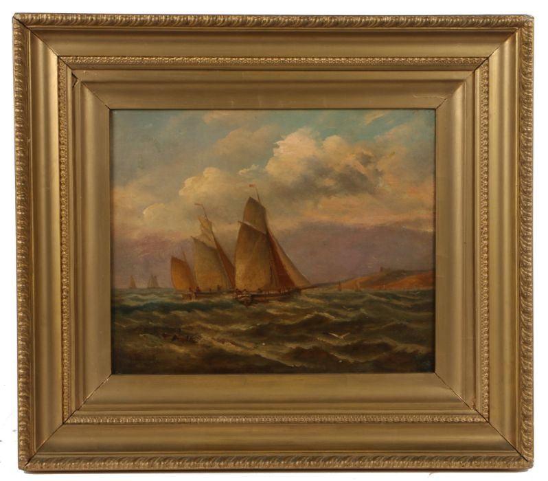 John Moore of Ipswich (British, 1821-1902) Seascape signed (lower left), oil on canvas 25 x 30cm (10