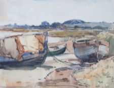 Jack Cox (British, 1914-2007) North Norfolk Estuary (possibly Wells) signed (lower right),