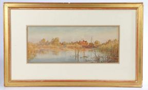 John Miller Marshall (British, act 1880-1925) Norfolk River Scene signed (lower right),