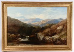 Henry Bright (British, 1810-1873) Welsh Landscape oil on canvas 48 x 73cm (19'' x 29'')