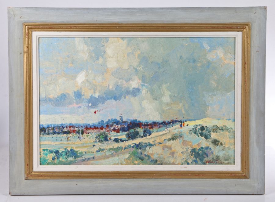 Geoffrey Chatten (British, Born 1938) 'In Caister Dunes, Norfolk' signed (lower right), oil on board