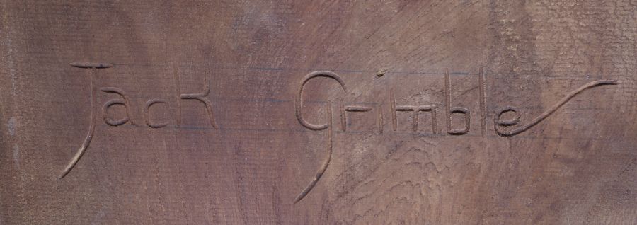 Jack Grimble of Cromer (British, 20th Century) Country Oak Chair, the back carved with Tudor rose - Image 2 of 2