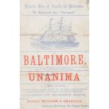 Regular line of Vessels for Baltimore, a 19th Century shipping flyer, The fine and first class