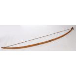 A bow, the arched bow with twine, 123cm long