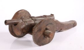 An interesting possibly Indian Mutiny signal canon, made from the barrel of an Indian musket and a