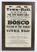 Bosco the Great Wizard of the World, For two nights at Louth Town-Hall, A Victorian Magic Poster