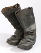 Pair of 19th Century leather fisherman's boots, approximately 44cm high