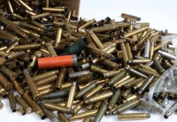 Collection of assorted military and civilian brass empty cases, .303, 5.56, .22 etc (qty)