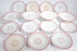 Collection of Thomas Dimmock porcelain dessert ware, 19th century, consisting of four stands and