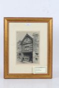 Collection of various etchings to include street scenes of Chester etc (11)