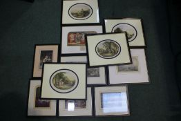 Collection of twenty-one 19th century Abraham Le Blond prints, all framed and glazed, together