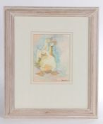 Madge Bright (Contemporary) 'Three Ducklings', signed (bottom-right), oil, 21cm x 16.5cm