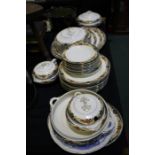 Large Keeling & Co Burslem Losol ware Dinner service to include plates and various tureens,