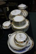 Large Keeling & Co Burslem Losol ware Dinner service to include plates and various tureens,