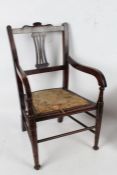 19th century mahogany Hepplewhite style child's chair, 64cm high