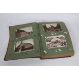 Early 20th century postcard album, with scenes of Cowdroy Ruins, Cuckfield Park, The West Cliff