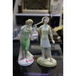Royal Doulton Sweet and Twenties collection figure 'Deaville' and another 'Monte Carlo', both