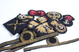 Selection of Nigerian Navy bullion embroidered sleeve and rank insignia, (qty)