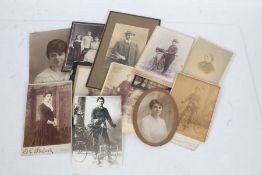 Collection of late Victorian and early 20th century photographs, mostly portrait, including a boy