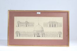 Black & White Engraving, 'International Exhibitions of 1862', 50cm by 23cm