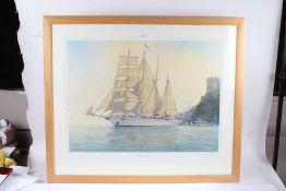 Geoff Hunt, pencil signed limited print 'Star Flyer Leaving Monaco', number 645 of 2000, with