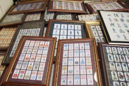 Large collection of various framed cigarette cards (Qty)