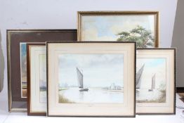 D B Baldry (20th Century), 'Reedham Reach', 'Mill on the Ant' & 'St Benets Reach', all signed, group