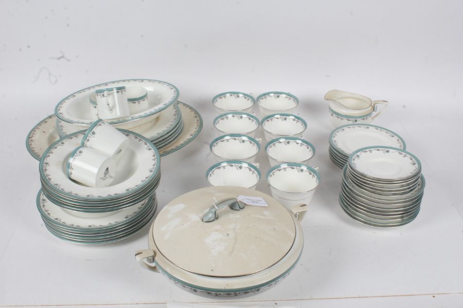 Quantity of Royal Worcester Sea Rose tea, coffee and dinnerware (qty)