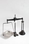 Set of Fairbanks balance scales with weights, 39cm high