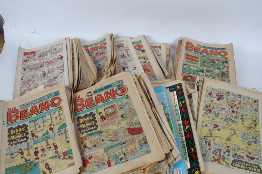 Large collection of Beano comics, nearly all 1980's, housed in two boxes (qty)