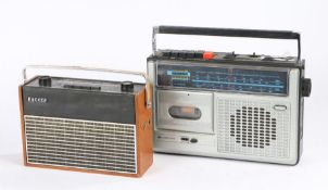 Hacker Autocrat RP33 radio together with a Coronation radio/ cassette/ recorder
