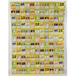 Uncut Pokémon printers sheet. 'Property of Wizards of the Coast - PM - BS1 - EN - Form 9 of 10 -