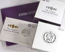 Royal Mint, to include The Longest Reign silver £20, 2006 Crownm The Longest Reign silver £5 and